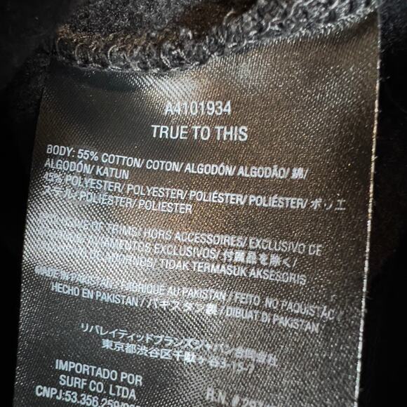 Volcom Hoodie Sweatshirt Men's Small Fleece Y2K Casual Dark Black Kangaroo Pouch - Picture 14 of 15